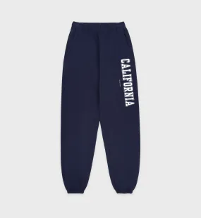 California Sweatpant - Navy/White