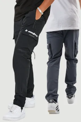 King Street Cargo Pants 2 Pack - Black/Dark Grey